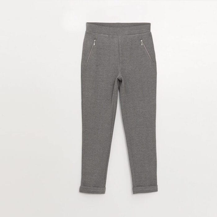 Basic Women's Elastic Waist Straight Sweatpants